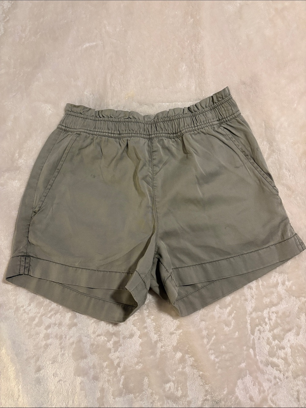 C&C California Olive Green Elastic Waist Athletic Shorts